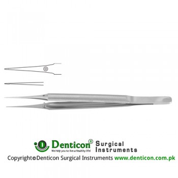 Micro Suturing Forceps With Platform Stainless Steel, 12 cm - 4 3/4" Tip Size 0.3 mm